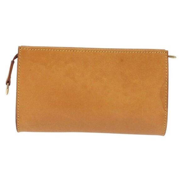 LOUIS VUITTON Nomad Leather Bucket PM Pouch Beige LV Auth 141449 - Picture 2 of 16